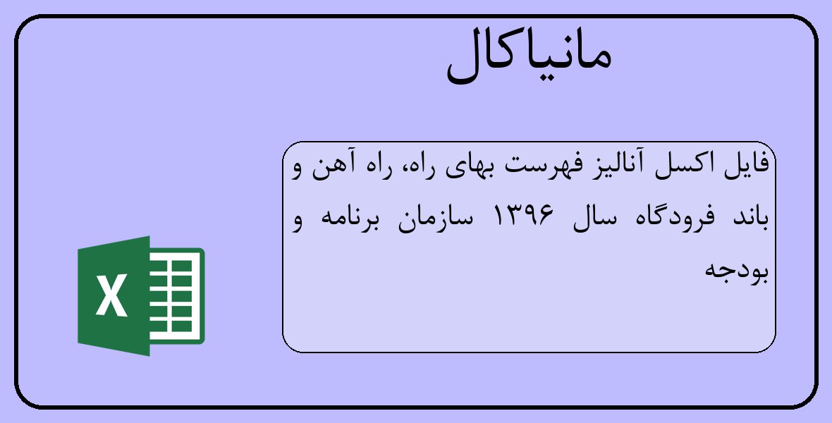 فایل اکسل آنالیز فهرست بهای راه، راه آهن و باند فرودگاه سال 1396