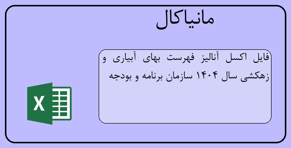 فایل اکسل آنالیز فهرست بهای آبیاری و زهکشی سال 1404