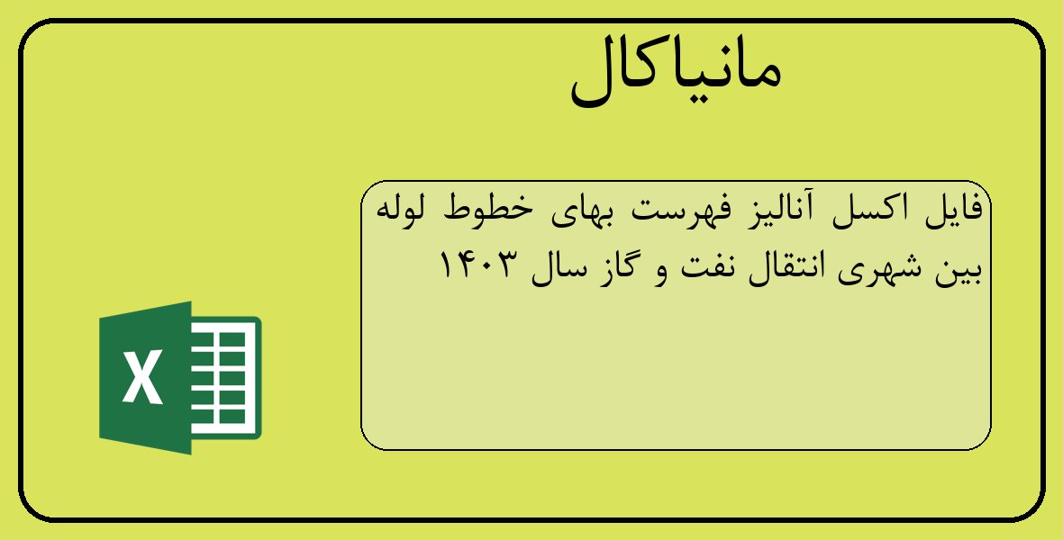 فایل اکسل آنالیز فهرست بهای خطوط لوله بین شهری انتقال نفت و گاز سال 1403